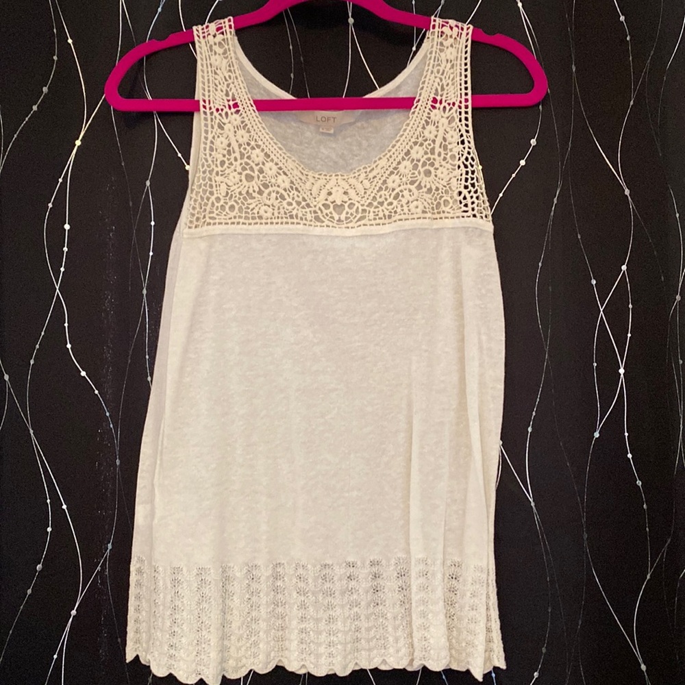 Loft tank top medium white
